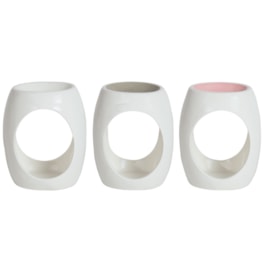 Wax Melt Burner Oval 3 Assorted Pink, White, Grey Wax Melt Burner Oval 3 Assorted Pink, White, Grey