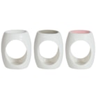 Wax Melt Burner Oval 3 Assorted Pink, White, Grey Wax Melt Burner Oval 3 Assorted Pink, White, Grey