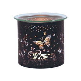 Tealight Wax Melter & Candle Holder - Black & Silver Silhouette Butterfly 10.5cm Tealight Wax Melter & Candle Holder - Black & Silver Silhouette Butterfly 10.5cm