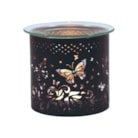 Tealight Wax Melter & Candle Holder - Black & Silver Silhouette Butterfly 10.5cm Tealight Wax Melter & Candle Holder - Black & Silver Silhouette Butterfly 10.5cm
