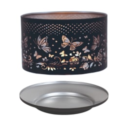 Jar Shade & Tray Set Metal Silhouette - Black and Silver Butterfly Jar Shade & Tray Set Metal Silhouette - Black and Silver Butterfly