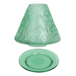 Jar Shade & Tray Set Glass Leaf - Green Jar Shade & Tray Set Glass Leaf - Green