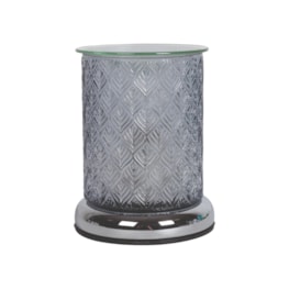 Electric Wax Melter Touch - Grey Glass Leaf 16cm Electric Wax Melter Touch - Grey Glass Leaf 16cm