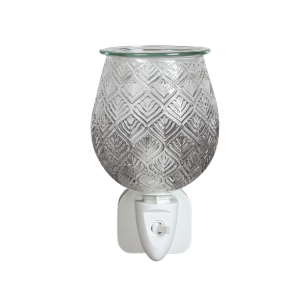 Wax Melter Plug In - Clear Glass Leaf 12cm Wax Melter Plug In - Clear Glass Leaf 12cm