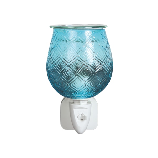 Wax Melter Plug In - Teal Glass Leaf 12cm Wax Melter Plug In - Teal Glass Leaf 12cm