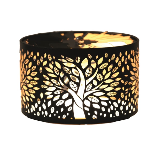 Carousel Shade Metal Silhouette - Black & Gold Tree of Life 13cm Carousel Shade Metal Silhouette - Black & Gold Tree of Life 13cm