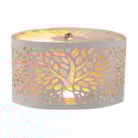 Carousel Shade Metal Silhouette – White & Gold Tree of Life 13cm Carousel Shade Metal Silhouette – White & Gold Tree of Life 13cm