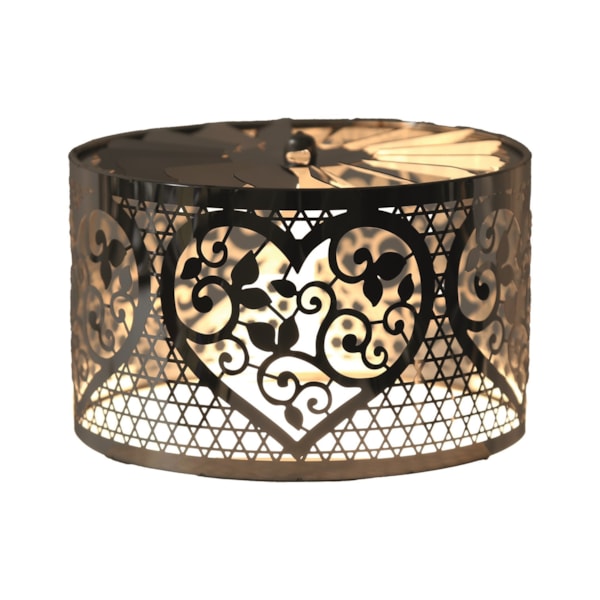 Carousel Shade Metal Silhouette - Silver Heart 13cm Carousel Shade Metal Silhouette - Silver Heart 13cm