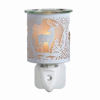 Wax Melter Plug In - White & Gold Silhouette Stag 13cm Wax Melter Plug In - White & Gold Silhouette Stag 13cm