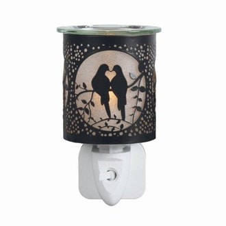 Wax Melter Plug In - Black & Gold Silhouette Doves 13cm Wax Melter Plug In - Black & Gold Silhouette Doves 13cm