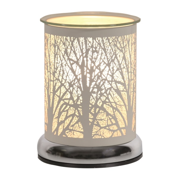 Electric Wax Melter Touch - White Silhouette Forest 17cm Electric Wax Melter Touch - White Silhouette Forest 17cm