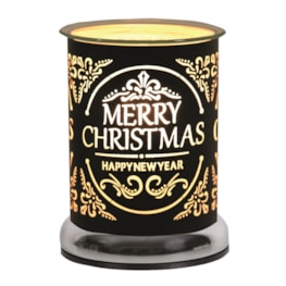 Electric Wax Melter Touch - Black Silhouette Merry Christmas 17cm Electric Wax Melter Touch - Black Silhouette Merry Christmas 17cm