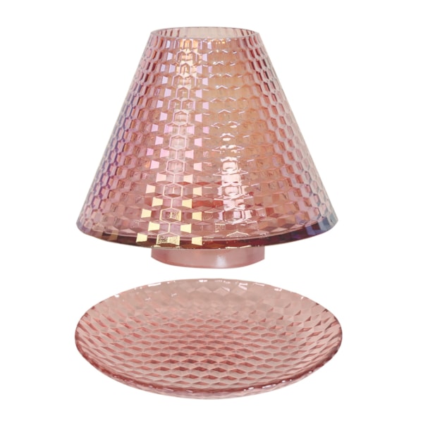 Jar Shade & Tray Set - Pink Lustre Jar Shade & Tray Set - Pink Lustre