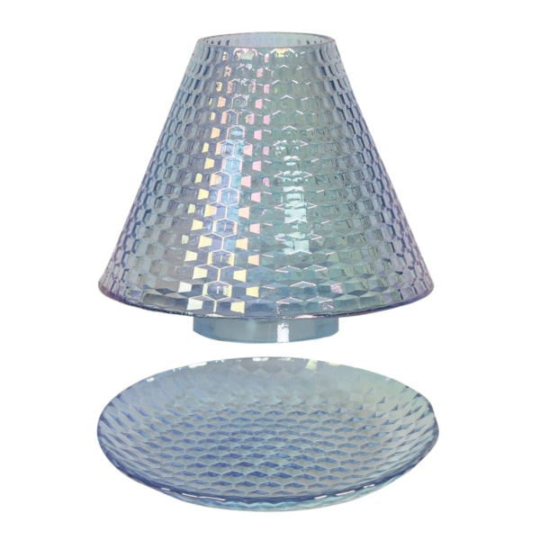 Jar Shade & Tray Set - Blue Lustre Jar Shade & Tray Set - Blue Lustre