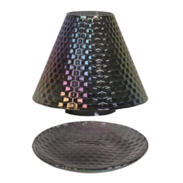 Jar Shade & Tray Set - Grey Lustre Jar Shade & Tray Set - Grey Lustre