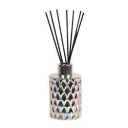 Silver Lustre Glass Reed Diffuser Bottle & 50 Fibre Reeds Silver Lustre Glass Reed Diffuser Bottle & 50 Fibre Reeds