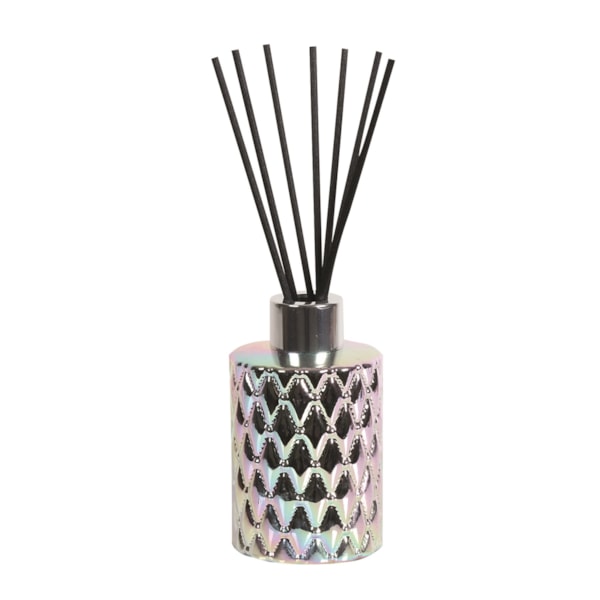 Silver Lustre Glass Reed Diffuser Bottle & 50 Fibre Reeds Silver Lustre Glass Reed Diffuser Bottle & 50 Fibre Reeds
