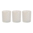 Clear Lustre Set of 3 Tealight Votive Holder Clear Lustre Set of 3 Tealight Votive Holder