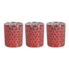 Red Lustre Set of 3 Tealight Votive Holder Red Lustre Set of 3 Tealight Votive Holder