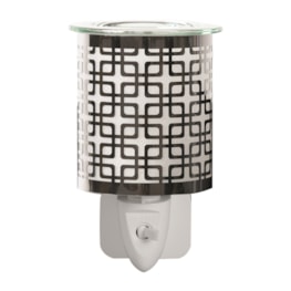 Wax Melter Plug In - Chrome Squares 13cm Wax Melter Plug In - Chrome Squares 13cm