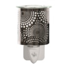 Wax Melter Plug In - Chrome Circles 13cm Wax Melter Plug In - Chrome Circles 13cm