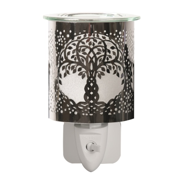 Wax Melter Plug In - Chrome Tree of Life 13cm Wax Melter Plug In - Chrome Tree of Life 13cm