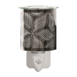 Wax Melter Plug In - Chrome Floral 13cm Wax Melter Plug In - Chrome Floral 13cm