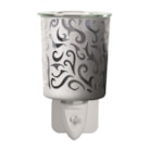 Wax Melter Plug In - Pewter Swirl 13cm Wax Melter Plug In - Pewter Swirl 13cm