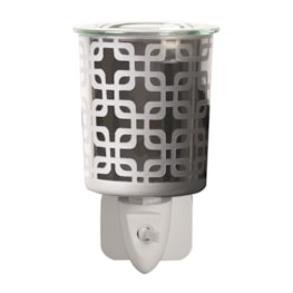 Wax Melter Plug In - Pewter Squares 13cm Wax Melter Plug In - Pewter Squares 13cm