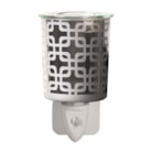 Wax Melter Plug In - Pewter Squares 13cm Wax Melter Plug In - Pewter Squares 13cm