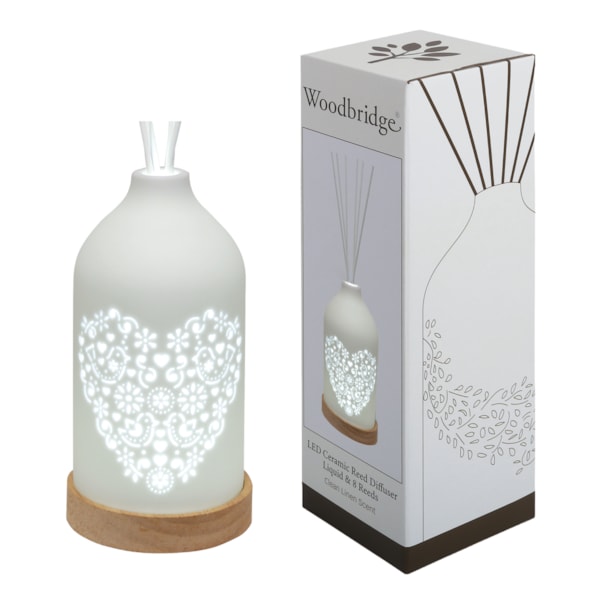 LED Ceramic Reed Diffuser Heart 19cm LED Ceramic Reed Diffuser Heart 19cm