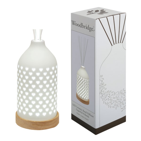LED Ceramic Reed Diffuser Hearts 19cm LED Ceramic Reed Diffuser Hearts 19cm
