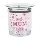 Tealight Wax Melter ‘Best Mum Ever’ 10cm Tealight Wax Melter ‘Best Mum Ever’ 10cm