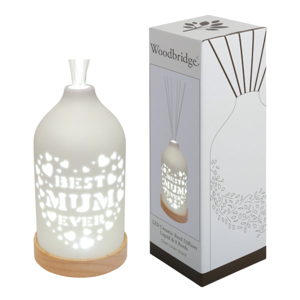 LED Ceramic Reed Diffuser Best Mum Ever 19cm LED Ceramic Reed Diffuser Best Mum Ever 19cm