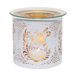 Tealight Wax Melter and Candle Holder - White & Gold Bee 10.5cm Tealight Wax Melter and Candle Holder - White & Gold Bee 10.5cm
