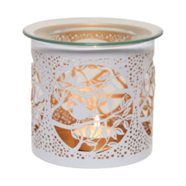 Tealight Wax Melter and Candle Holder - White & Gold Bird 10.5cm Tealight Wax Melter and Candle Holder - White & Gold Bird 10.5cm