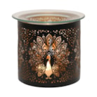 Tealight Wax Melter and Candle Holder - Black & Gold Peacock 10.5cm Tealight Wax Melter and Candle Holder - Black & Gold Peacock 10.5cm