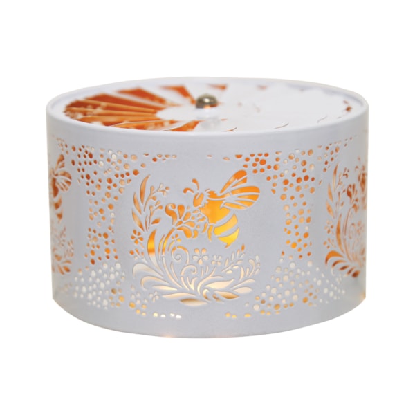 Carousel Shade Metal Silhouette - White & Gold Bee 13cm Carousel Shade Metal Silhouette - White & Gold Bee 13cm