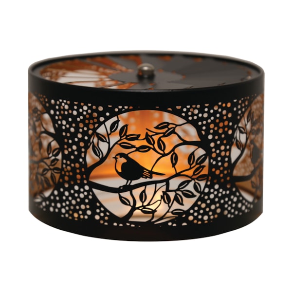 Carousel Shade Metal Silhouette - Black & Gold Bird 13cm Carousel Shade Metal Silhouette - Black & Gold Bird 13cm