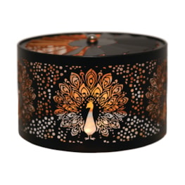 Carousel Shade Metal Silhouette - Black & Gold Peacock 13cm