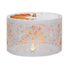 Carousel Shade Metal Silhouette - White & Gold Peacock 13cm