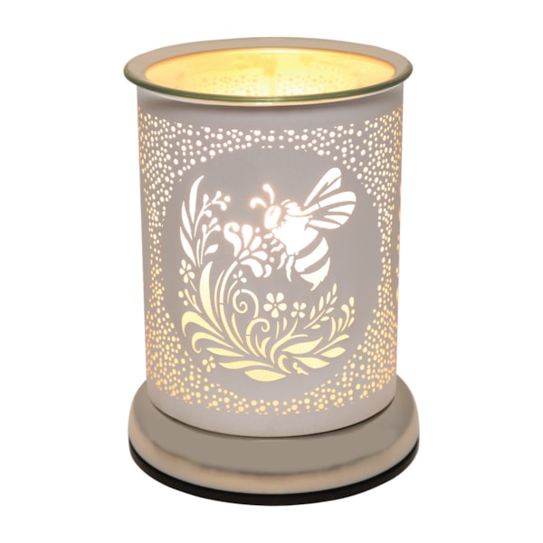 Electric Wax Melter Touch - White Silhouette Bee 17cm Electric Wax Melter Touch - White Silhouette Bee 17cm