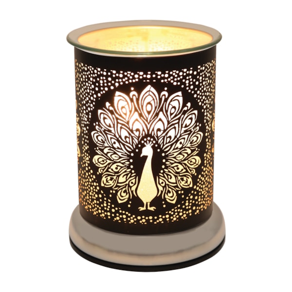 Electric Wax Melter Touch - Black Silhouette Peacock 17cm Electric Wax Melter Touch - Black Silhouette Peacock 17cm