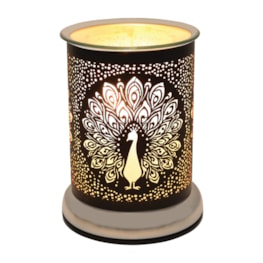 Electric Wax Melter Touch - Black Silhouette Peacock 17cm