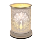 Electric Wax Melter Touch - White Silhouette Peacock 17cm