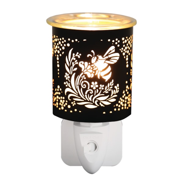 Wax Melter Plug In - Black & Gold Silhouette Bee 13cm Wax Melter Plug In - Black & Gold Silhouette Bee 13cm