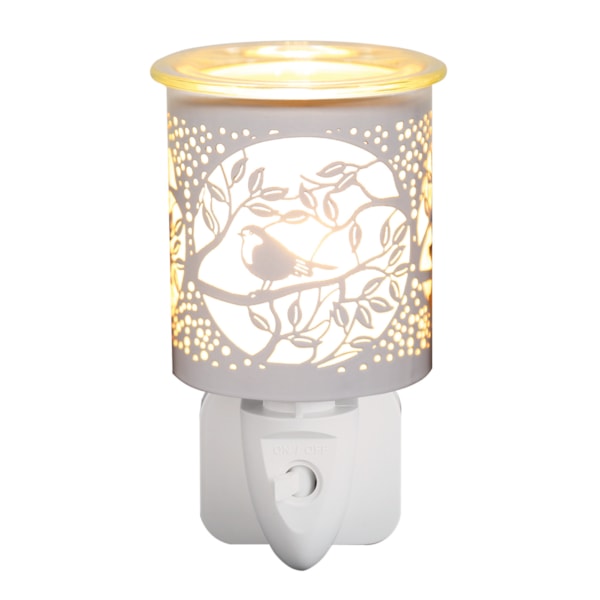 Wax Melter Plug In - White & Gold Silhouette Bird 13cm Wax Melter Plug In - White & Gold Silhouette Bird 13cm