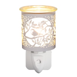 Wax Melter Plug In - White & Gold Silhouette Bird 13cm