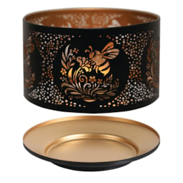 Jar Shade & Tray Set Metal Silhouette - Black Bee Jar Shade & Tray Set Metal Silhouette - Black Bee