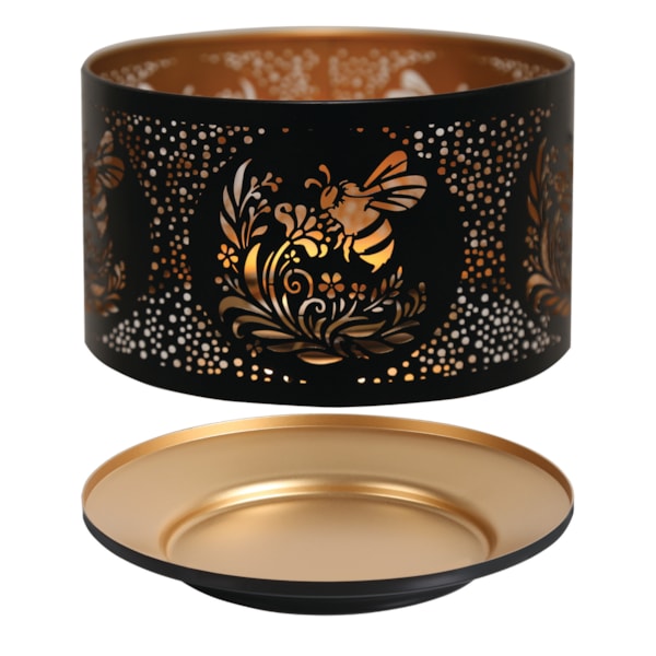 Jar Shade & Tray Set Metal Silhouette - Black Bee Jar Shade & Tray Set Metal Silhouette - Black Bee